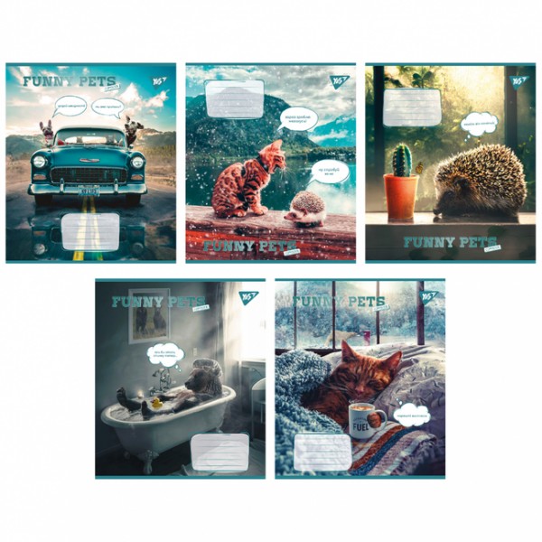229924 А5/96 кл. Yes Funny pets, зошит для записів