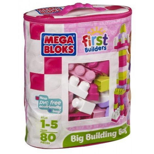 4477 Конструктор рожевий у мішку (80 дет.) Mega Bloks