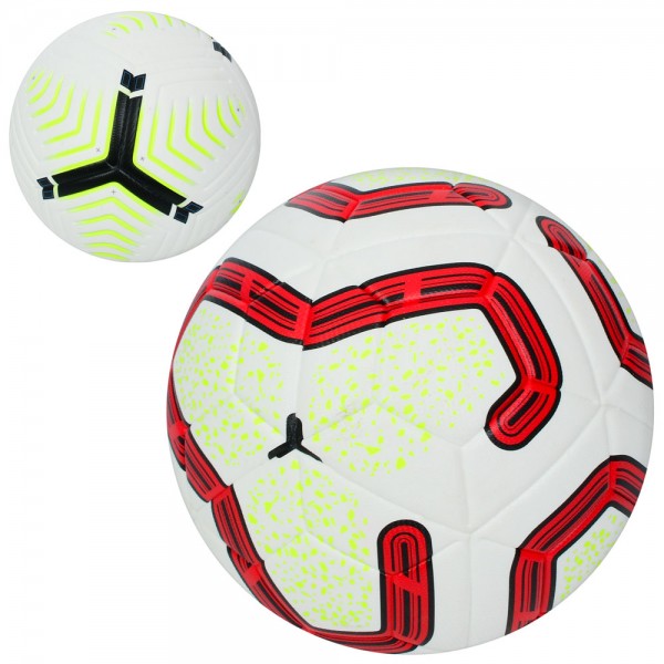 158648 М'яч футбольний MS 3679 розмір 5, ПУ, 400-420г., ламінований, 2 види, кор.