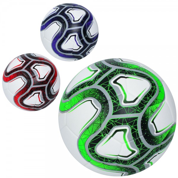 158649 М'яч футбольний MS 3680 розмір 5, ПУ, 400-420г., ламінований, 3 кольори, кор.