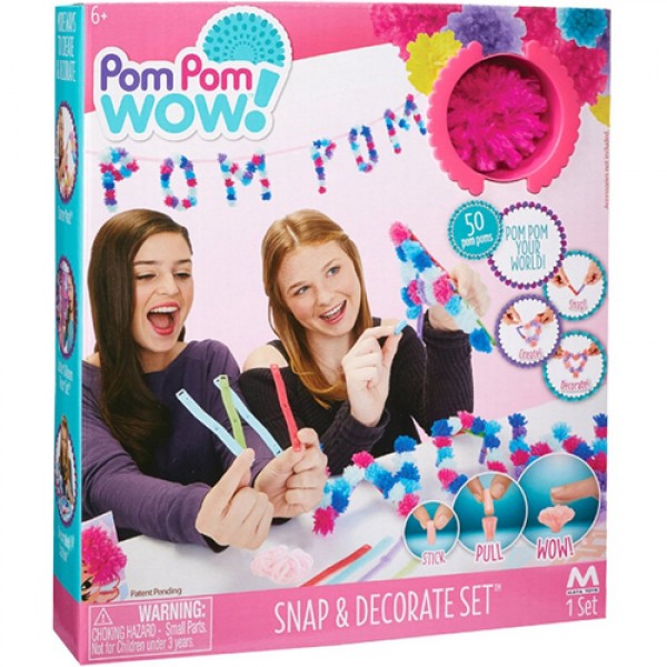 206276 Ігровий набір Pom Pom Wow! - ФАНТАЗІЯ (50 помпонів, 5 кольорів, аксесуари)