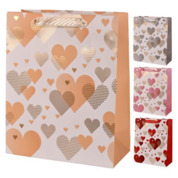 233226 Пакет подарунковий паперовий M "Heart" 26*32*12см., R98562-M