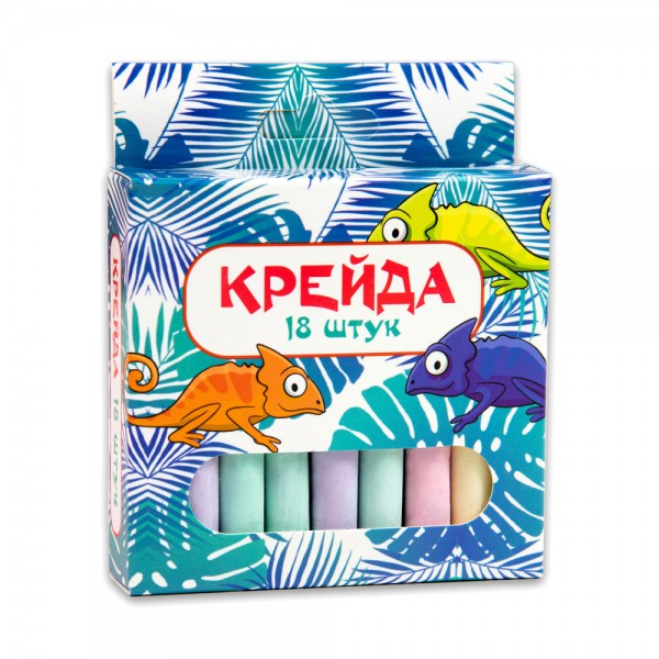 221704 Крейда Маленька кругла - 18 штук Strateg різнокольорова (50107)
