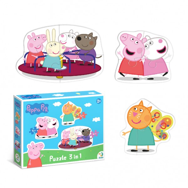 144269 200339 Пазл 3 в 1 «Peppa Pig»