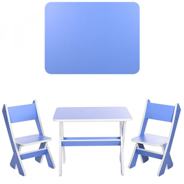 31188 Столик М 2101-02 2 стільчика, блакитний, 59-45-45,5 см.