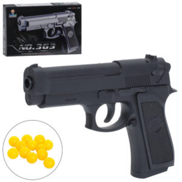 249427 Пістолет 363 ,пластикові кулі, в кор-ці, 17,5-12,5-3,5см