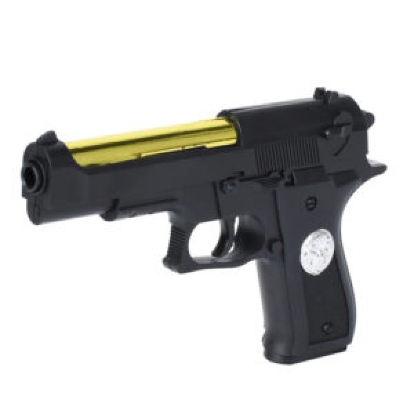 249432 Пістолет M92 пластикові кулі, метал+пластик, у пакеті, 18-25-3см