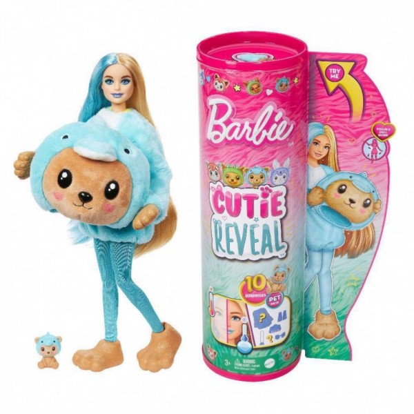 163821 Лялька Barbie "Cutie Reveal" серії "Чудове комбо" – ведмежа в костюмі дельфіна