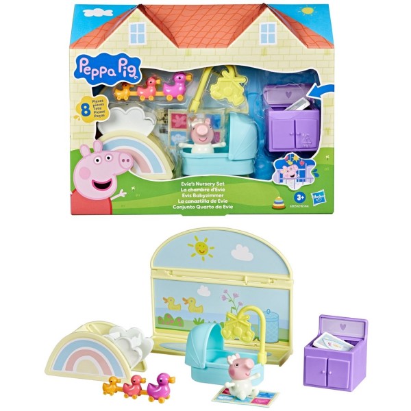 259393 Ігровий набір PEPPA FIGURINES серії "Кімнати" – КІМНАТА КРИХІТКИ ЕВІ