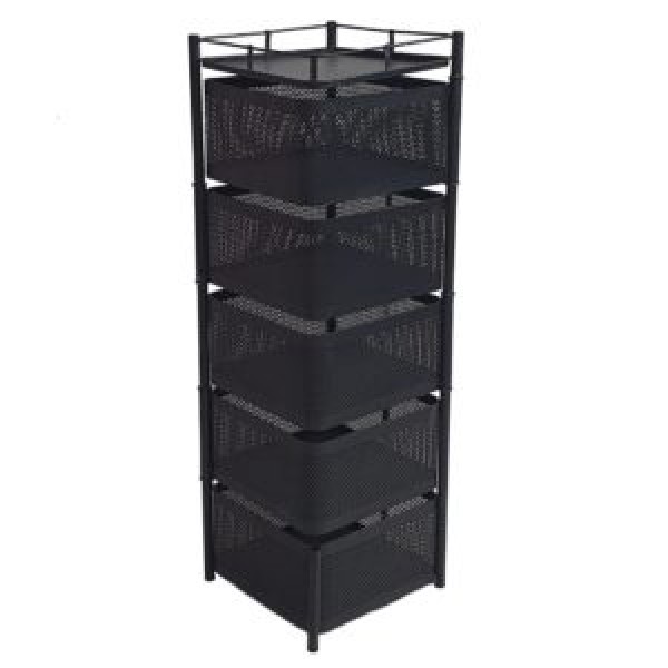 227555 Етажерка на колесах "Cube" 5яр 30*30*85см., R100113-BL