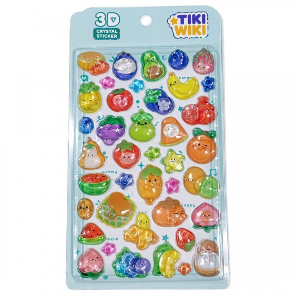 248960 Набір 3D-наліпок TIKI WIKI серії "Crystal" – ТІКІ ФРУКТИ