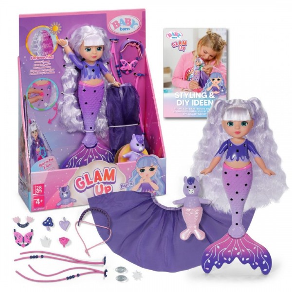 250649 Лялька BABY BORN серії "Glam Up" – РУСАЛОНЬКА АУРА (28 см, з аксес.)