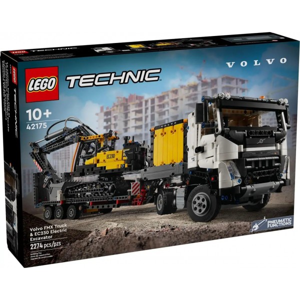 175334 Вантажівка Volvo FMX і Електричний екскаватор EC230