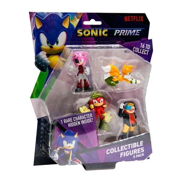 182458 Набір ігрових фігурок SONIC PRIME – ПРИГОДИ НАКЛЗА (5 фiгурок, 6,5 cm)