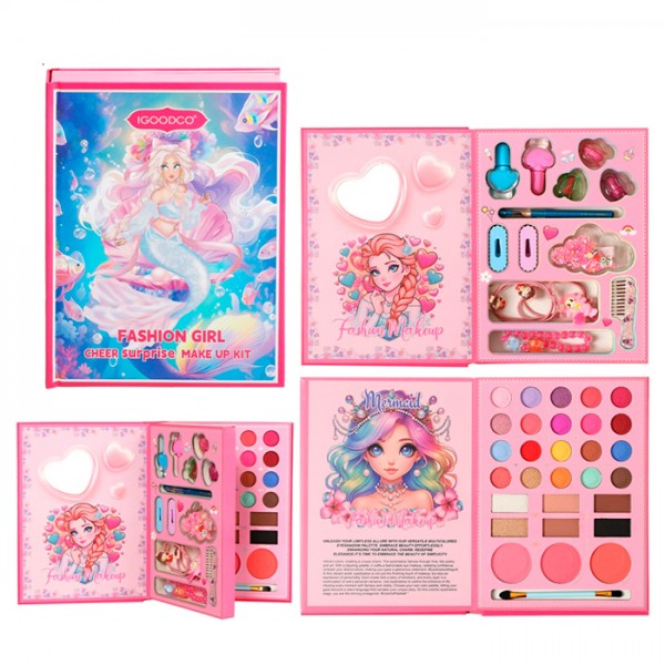 243612 Косметика IG3172 тіні,рум'яна,29кольорів, помада 3шт, наб.для манік.,прикраси,у пакеті,16,5-22-2,5см