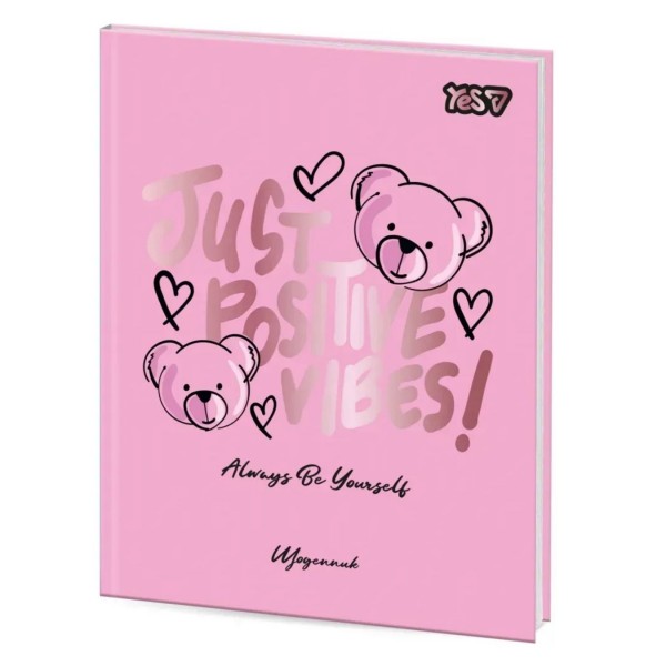 253692 Щоденник шкільний Yes Teddy Vibes інтегральний, A5, 40 аркушів