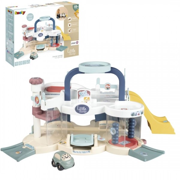 248570 lгровий набiр Smoby Little "Перший гараж" з машинкою, 56x29x32 см, 18міс+