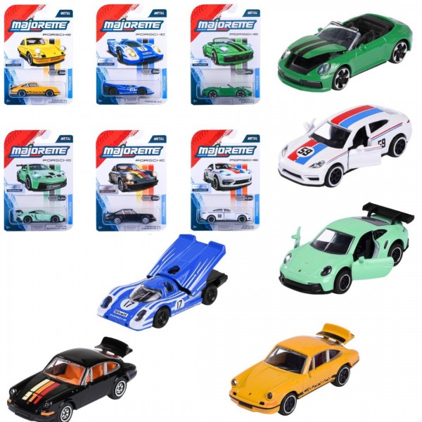 248723 Машинка металева Majorette "Преміум. Порше", 7,5 см, 6 видiв, 3+