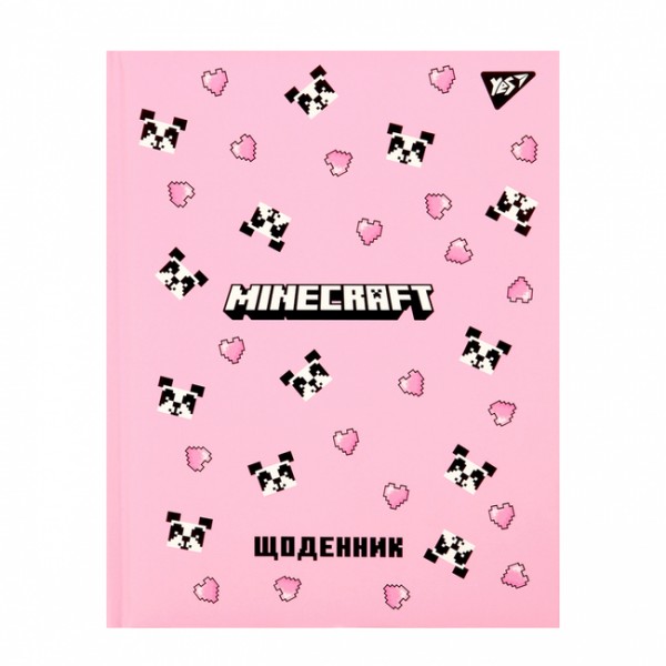 230058 Щоденник шкільний YES твердий Minecraft Spring, А5, 40 аркушів
