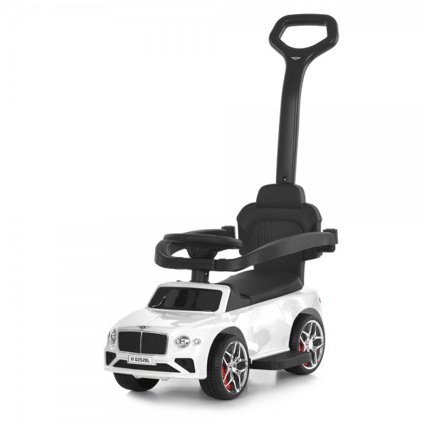 244885 Каталка-толокар M 6252EL-1 бат.ручка, муз, світло, шкіра, підсклянник, MP3, BLUETOOTH, білий