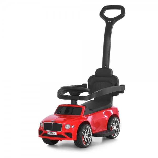 244886 Каталка-толокар M 6252EL-3 бат.ручка, муз, світло, шкіра, підсклянник, MP3, BLUETOOTH, червоний