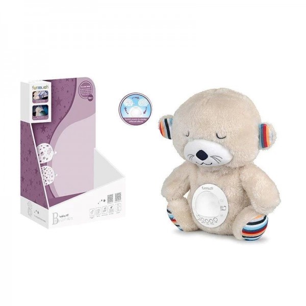 233533 Іграшка FUNMUCH Видра з функцією колисання, проектором колискові, білий шум