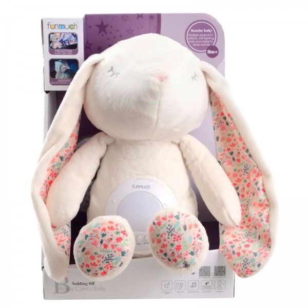 237298 Іграшка FUNMUCH Кролик з функцією колисання, проектором колискові, білий шум