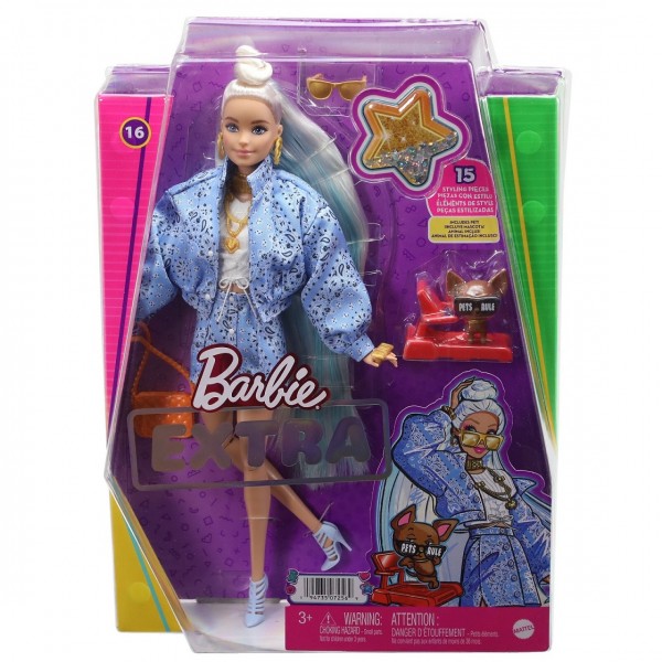 145506 Лялька Barbie "Екстра" білявка з пучком на розпущеному волоссі