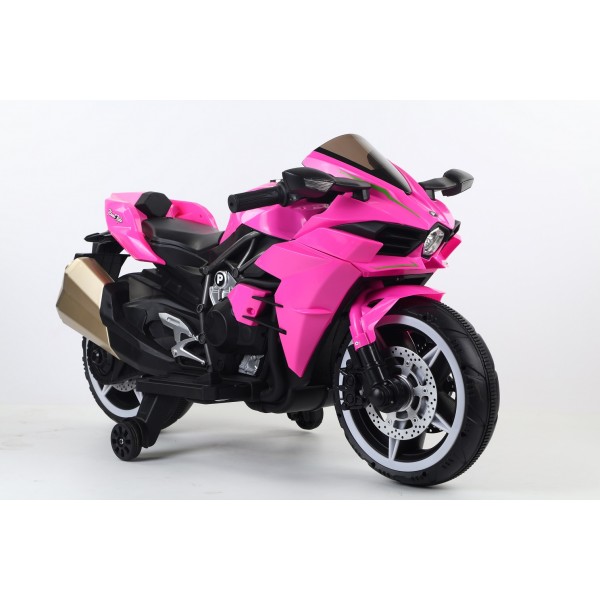 148585 Мотоцикл M 4877EL-8 1 мотор 45W, 1 акум.12V9AH, MP3, USB, EVA, шкір.сид., муз., світло, рожевий.