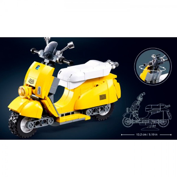 250141 Конструктор SLUBAN M38-B1539  мотоцикл, 13,2см, 1:12, 161дет, кор., 22-19-6см