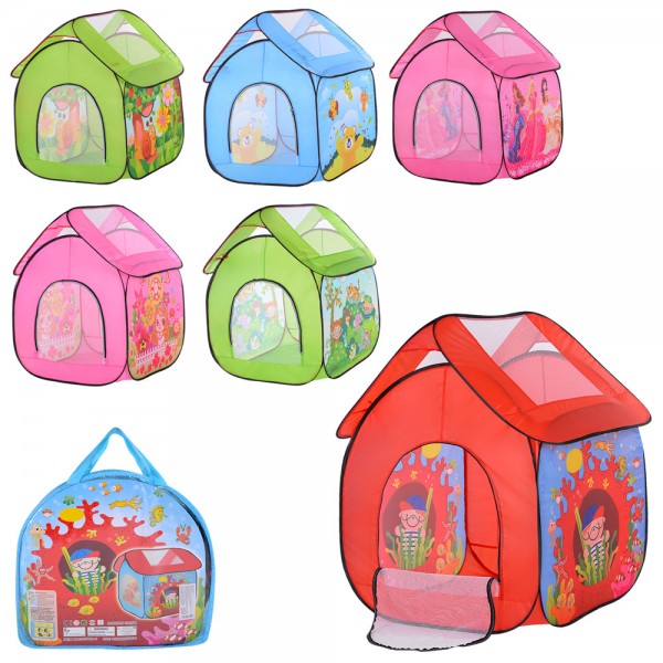 47931 Намет M 3756 будиночок, 1 вхід - сітка/заст.-блискавка, вікно-сітка, 6 видів, сумка, 37-37-5 см.