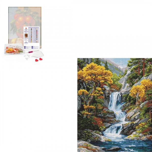 243280 AMO "Під водоспадом осені" 40х50см