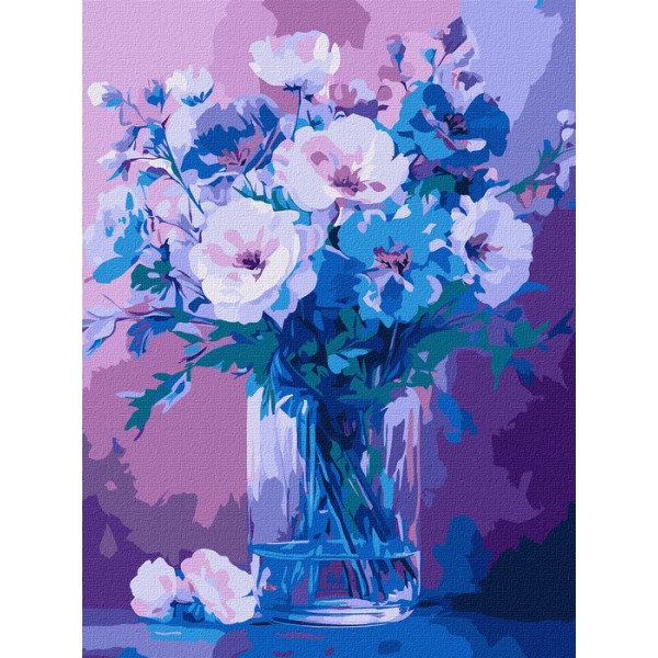 243992 Набір для розпису по номерах "Ніжні квіти" 30х40см