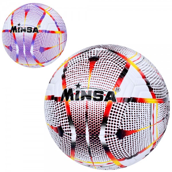 165177 М'яч футбольний MS 3844 розмiр 5, TPE, 400-420 г, ламiнований, 2 кольори, кул.