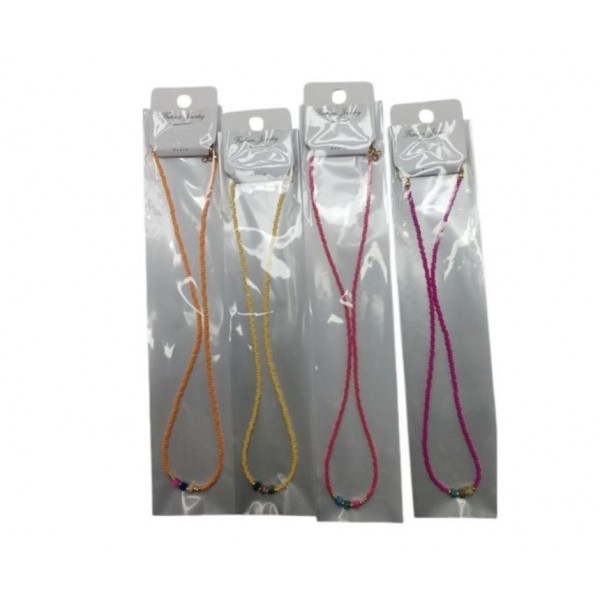 227724 Намисто FG241025101 бісер, мікс кольорів, хедер, кул., 21-5-0,5 см.