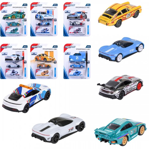 248276 Машинка металева Majorette "Делюкс. Порше", 7,5 см, 6 видiв, 3+