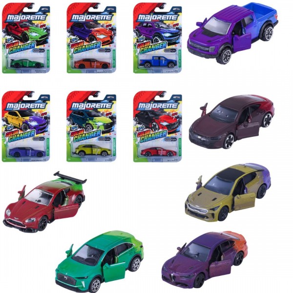 248725 Машинка металева Majorette "Преміум. Зміна кольору", 7,5 см, 6 видів, 3+