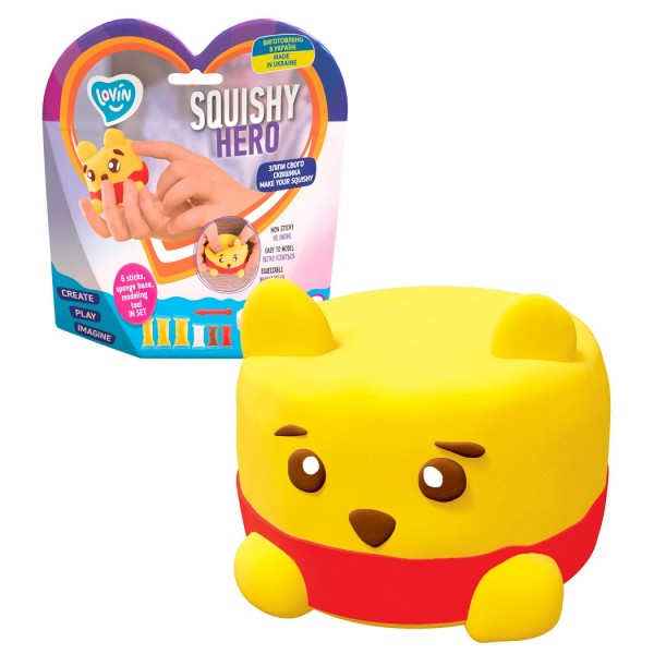 145760 Набір для ліплення з повітряним пластиліном ТМ Lovin Squishy Squiny Pooh