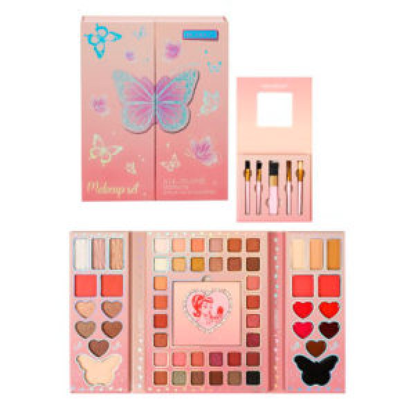 249560 Косметика IG3259 тіні,рум'яна,палетка54кольори,пензлики, в кор-ці, 17-22-2,5см