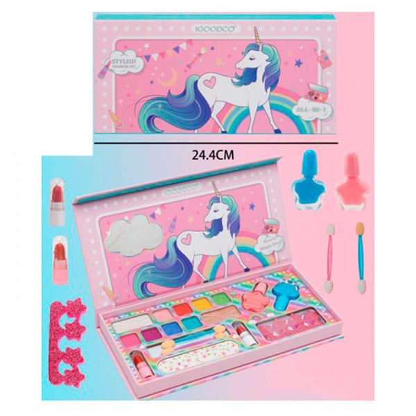 249564 Косметика LK29693 тіні,палетка10кольорів,помада2шт.набір для манік.лак2шт,розділюв.пенз.дзер.кор.