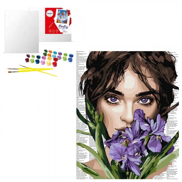 243018 KHO "Барвиста поезія: Фіолетові іриси" 40х50см