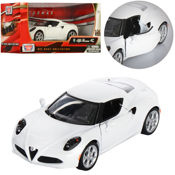 27797 Машинка 79320 мет., Alfa Romeo 4C, відкр. двері, гум.кол., кор., 24,5-10-11 см