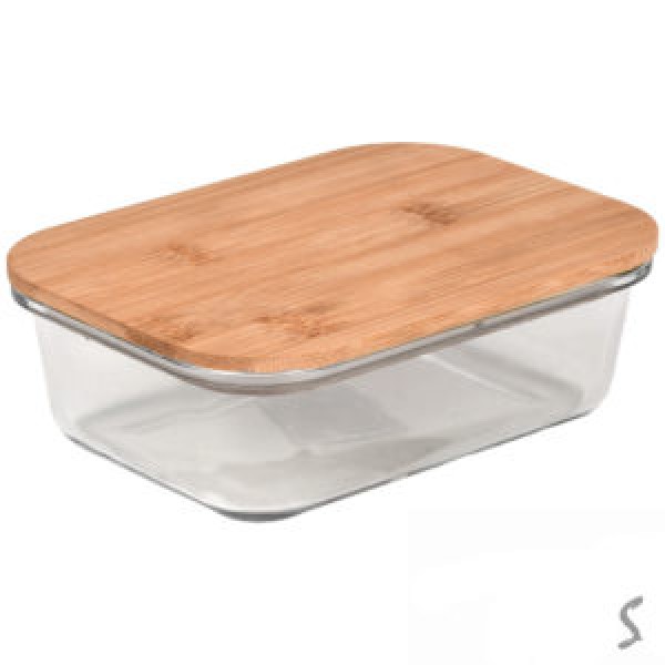 225087 Маслянка з бамбук. кришкою 15*10.5*5см., R32787-S