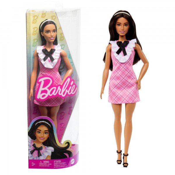 156081 Лялька Barbie "Модниця" в рожевій сукні з жабо