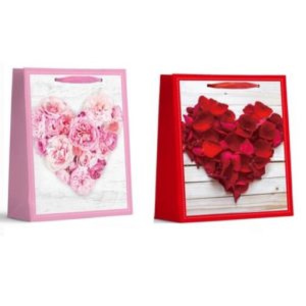 129009 Пакет подарунковий паперовий XXL "Heart roses" 72*50*18см 88570XXL