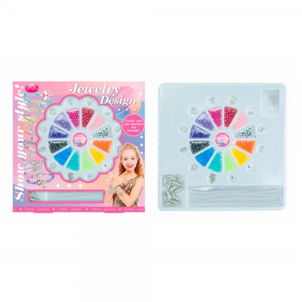 249341 Набір для творчості 11733 Створи браслет, основи під браслети, намистини, підвіски, в кор-ці,