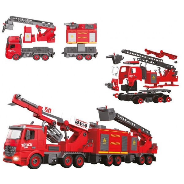 248671 Автоконструктор OTAMANKO 3-в-1 Пожежна служба Пожежна драбина, Водовоз, Кран