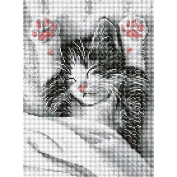 245988 Набір з алмазною мозаїкою "Муркотливий ранок" 30х40см