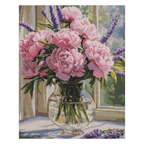 246005 Набір з алмазною мозаїкою "Нюдова ніжність у вазі" 40х50см