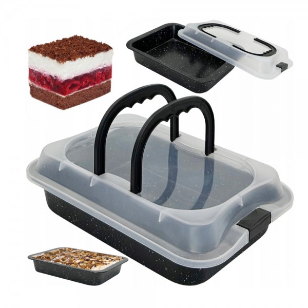 147136 Деко для запікання з кришкою 36.5*24.5*5.5см., MH-4435